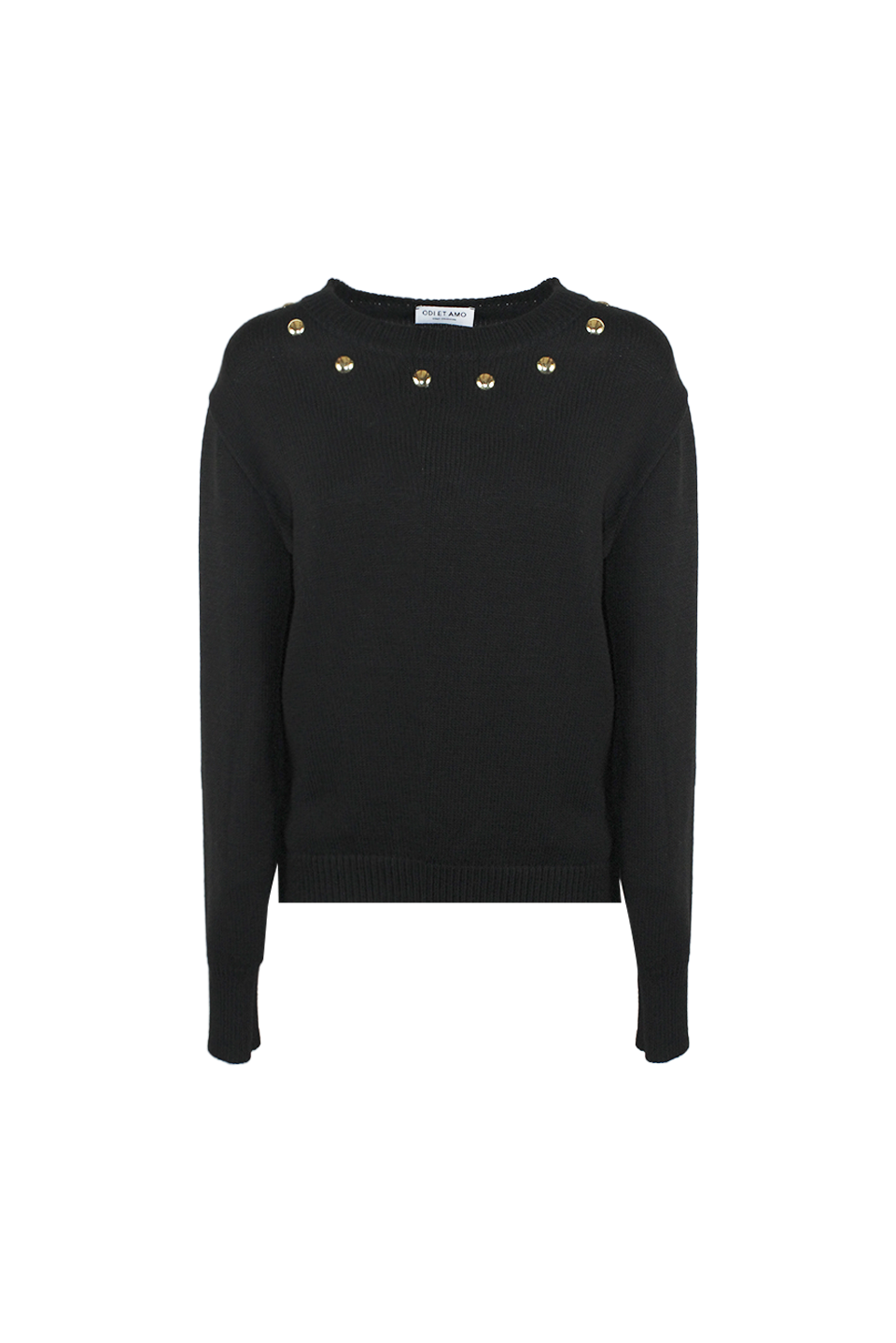 PULLOVER SCOLLO BORCHIE