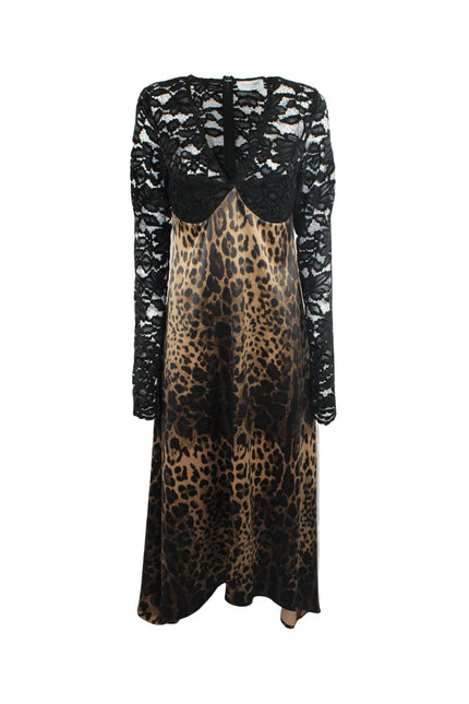 MIDI DRESS IN LACE AND VISCOSE