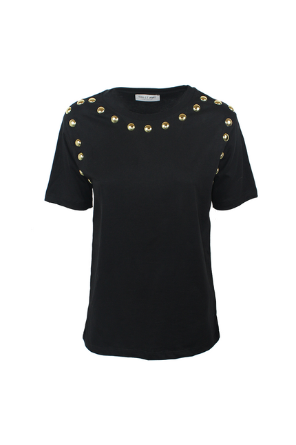 NORMAL FIT T-SHIRT WITH STUDS