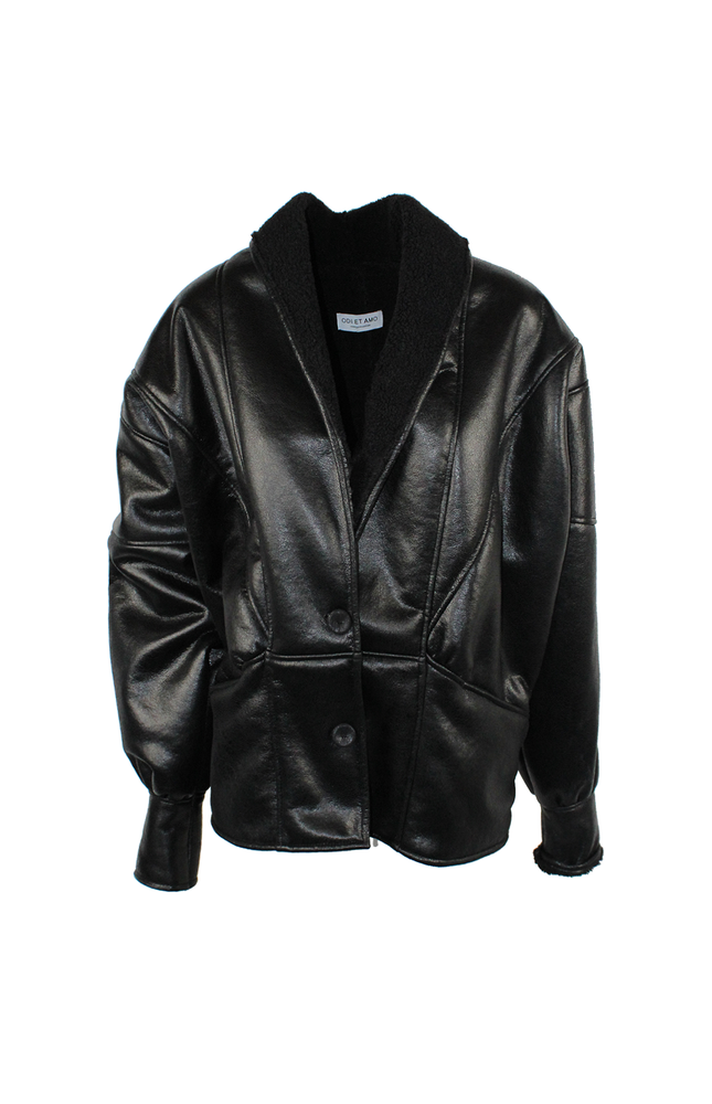 ECOMONTONE SHEARLING NERO
