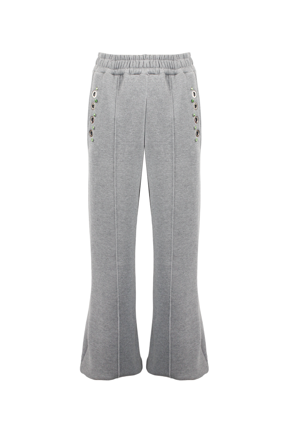 PANTALONE WIDE LEG APPL. OCCHIELLI STRASS