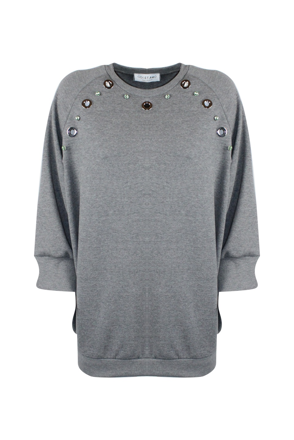 ABITO FELPA APPL. OCCHIELLI STRASS