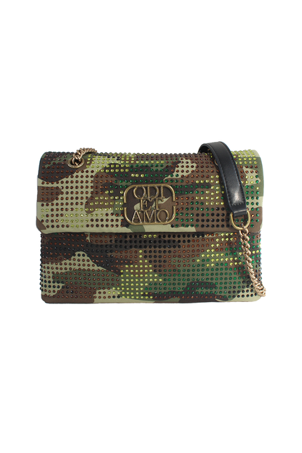 CAMOUFLAGE RHINESTONE BAG