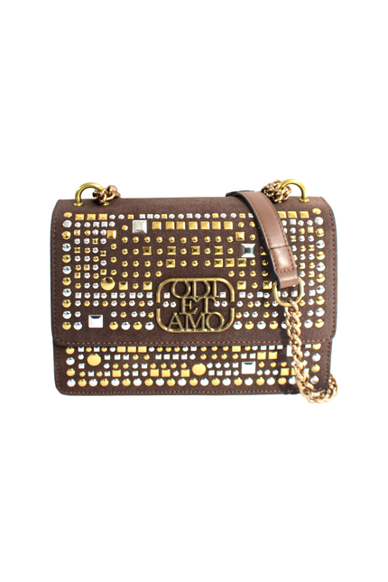 SMALL BAG WITH GOLD AND SILVER STUDS