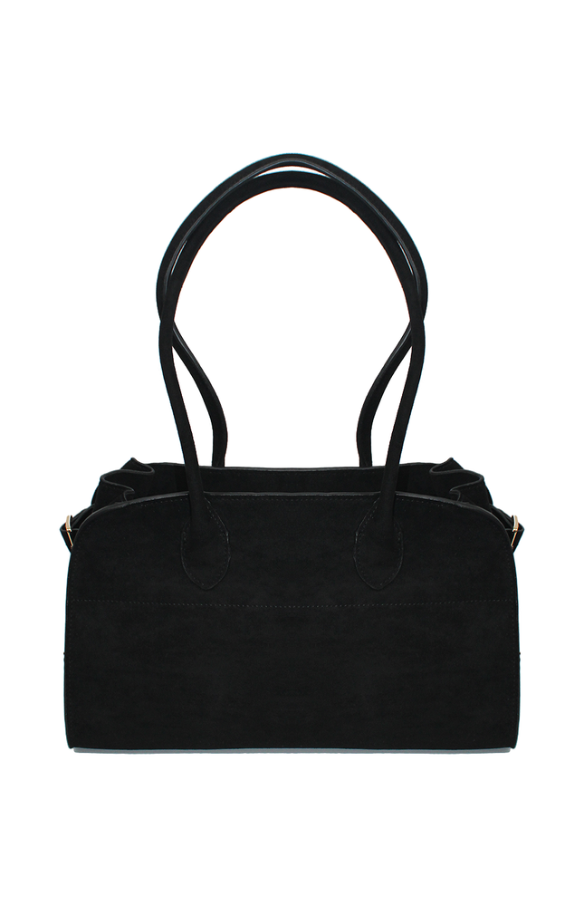 BLACK ECO-SUEDE BAG