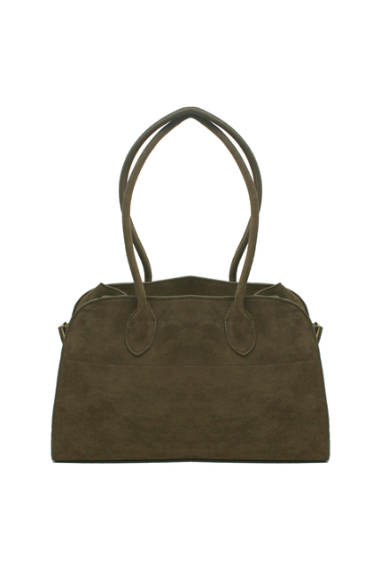 MILITARY GREEN ECOSUEDE BAG