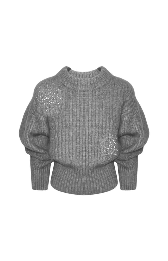 MOHAIR BLEND SWEATER WITH CRYSTAL EXPLOSION