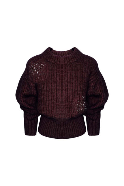 PULLOVER IN MISTO MOHAIR CON ESPLOSIONE CRISTALLI