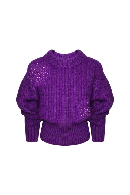 PULLOVER IN MISTO MOHAIR CON ESPLOSIONE CRISTALLI
