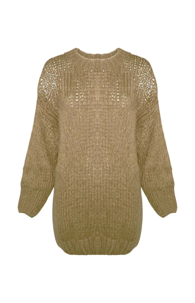 DRESS WITH RHINESTONE EXPLOSION APPLICATION