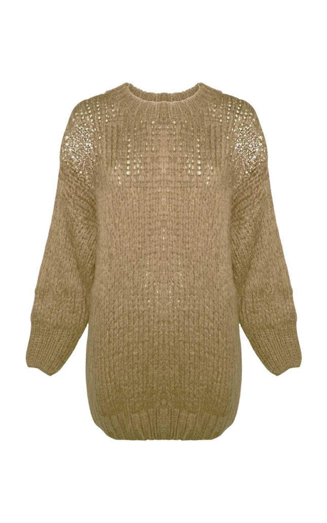 DRESS WITH RHINESTONE EXPLOSION APPLICATION