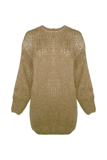 DRESS WITH RHINESTONE EXPLOSION APPLICATION