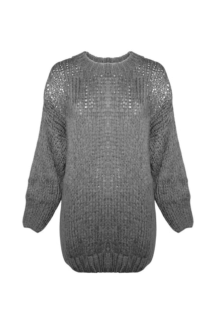 DRESS WITH RHINESTONE EXPLOSION APPLICATION