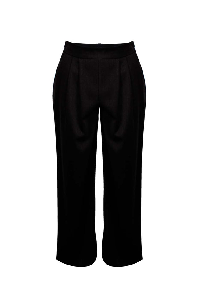 WIDE LEG TROUSERS WITH STRAIGHT LEG AND POCKETS