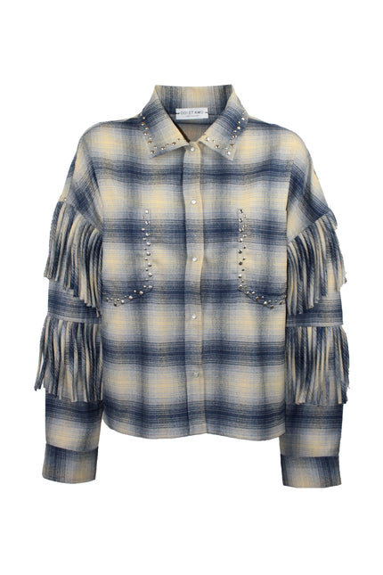 GIACCA/CAMICIA FANTASIA CHECK CON FRANGE E BORCHIE