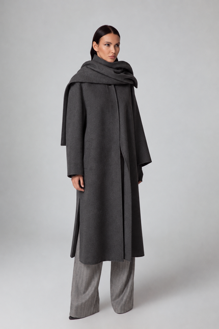COAT SCARF SLITS