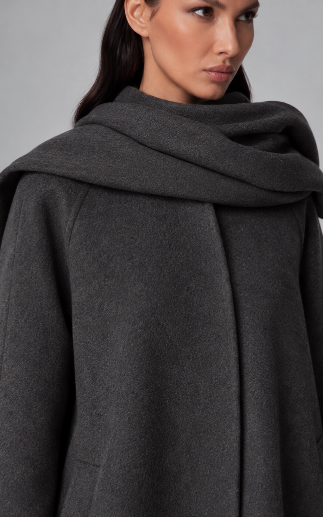 COAT SCARF SLITS