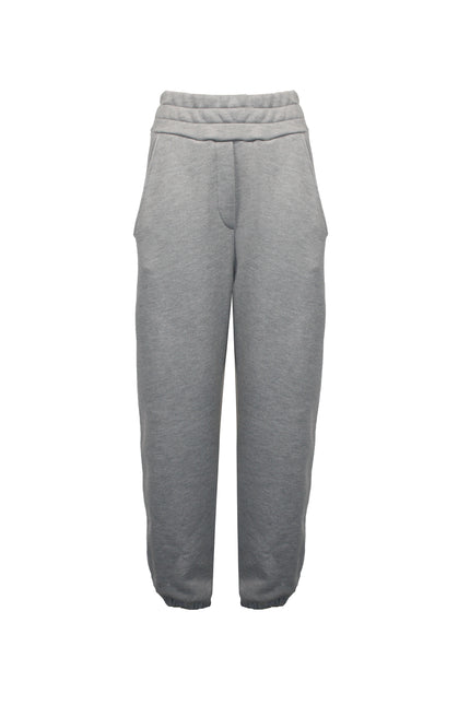 PANTALONE JOGGERS OVERSIZE IN COTONE GAMBA DRITTA