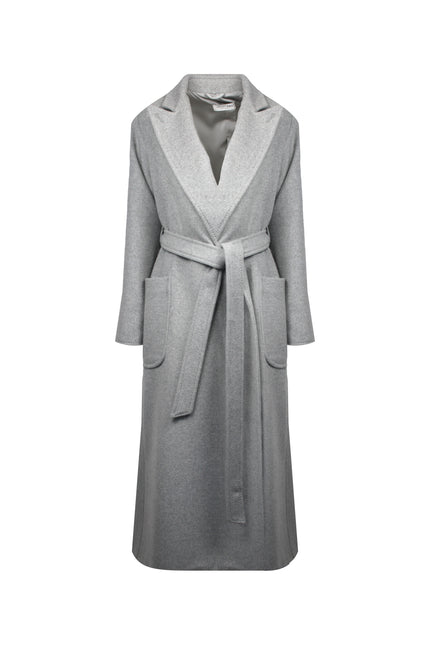 CAPPOTTO A VESTAGLIA IN LANA CON CINTURA