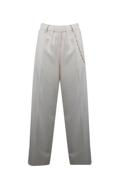 PANTALONE DRITTO ELASTICO IN VITA E CATENA