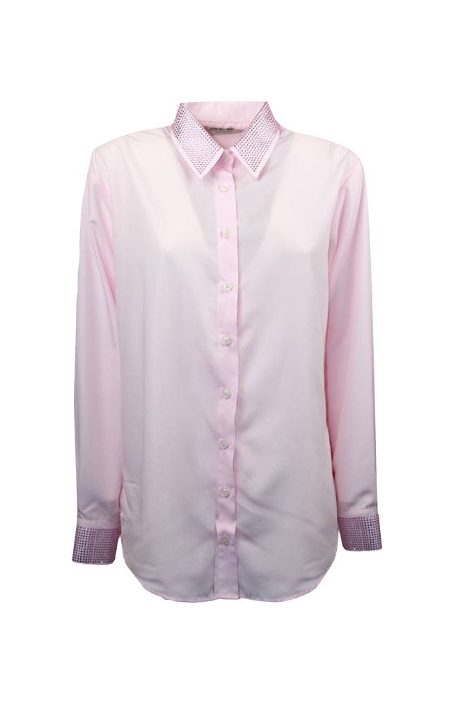 CAMICIA ELEGANTE CON COLLETTO E POLSINI GIOIELLO