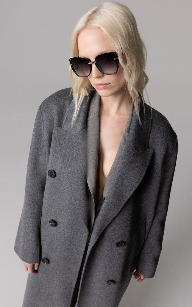 CAPPOTTO LUNGO OVERSIZE IN 100% LANA