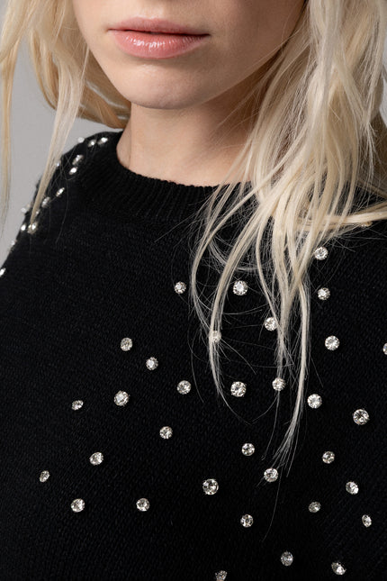 PULLOVER RELAXED FIT CON CRISTALLI