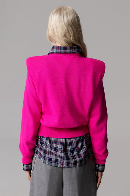 MAGLIA STILE POLO IN LANA CONSPALLINE
