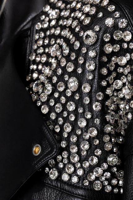 GIUBBINO ECOPELLE PIETRE E STRASS