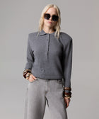 MAGLIA STILE POLO IN LANA CONSPALLINE