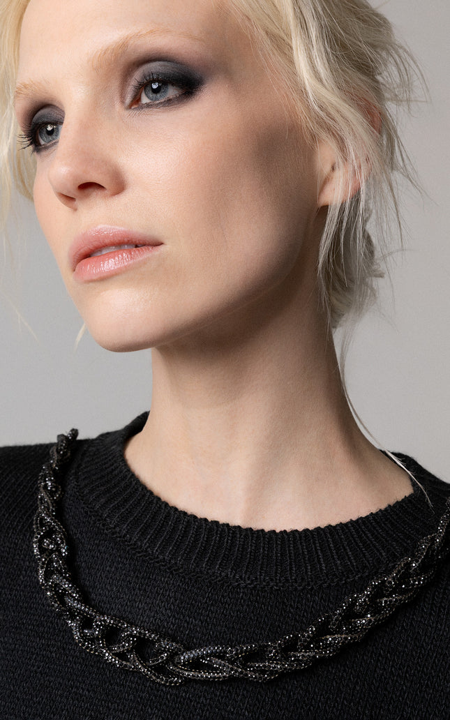 PULLOVER OVERSIZE CON COLLANA GIOELLO