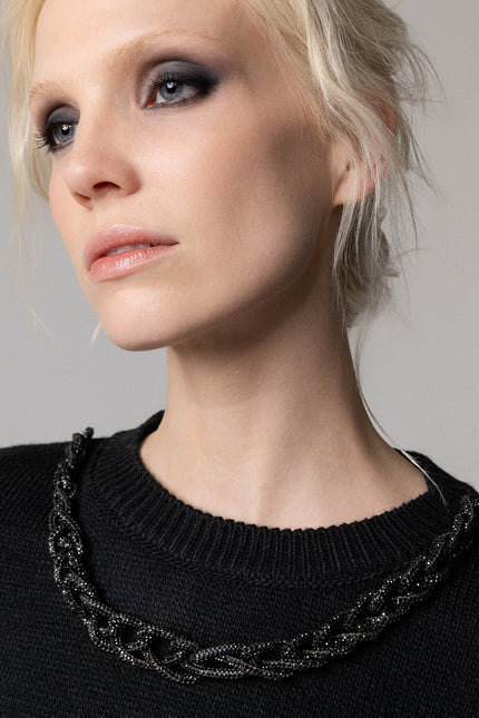 PULLOVER OVERSIZE CON COLLANA GIOELLO