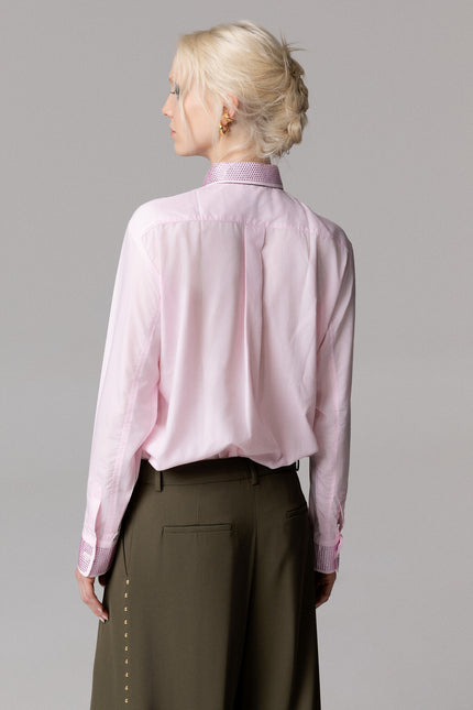 CAMICIA ELEGANTE CON COLLETTO E POLSINI GIOIELLO