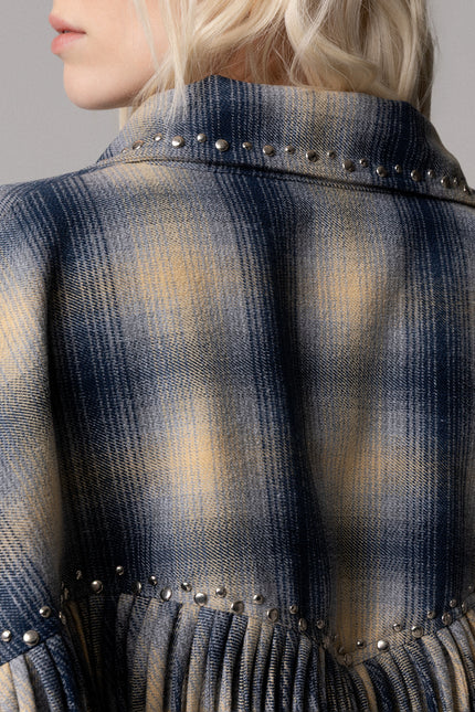 GIACCA/CAMICIA FANTASIA CHECK CON FRANGE E BORCHIE