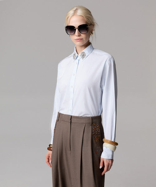 CAMICIA NORMAL FIT CON COLLETTO GIOIELLO