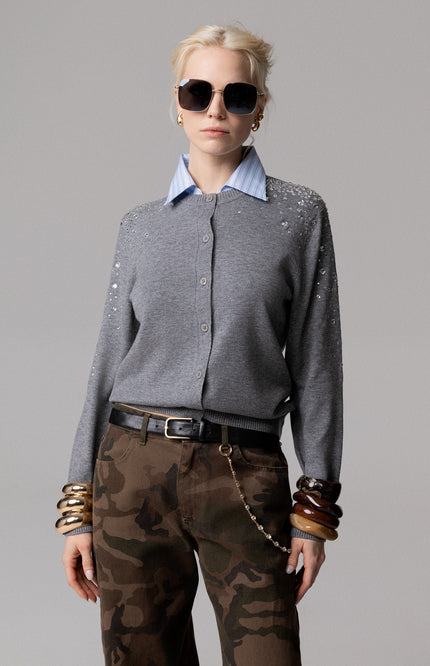 Cardigan da donna per layering invernale caldo
