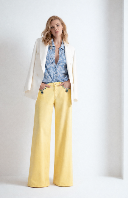 YELLOW DENIM CLARISSA JEWEL