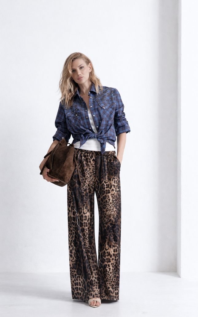 CAMICIA TARTAN STRASS