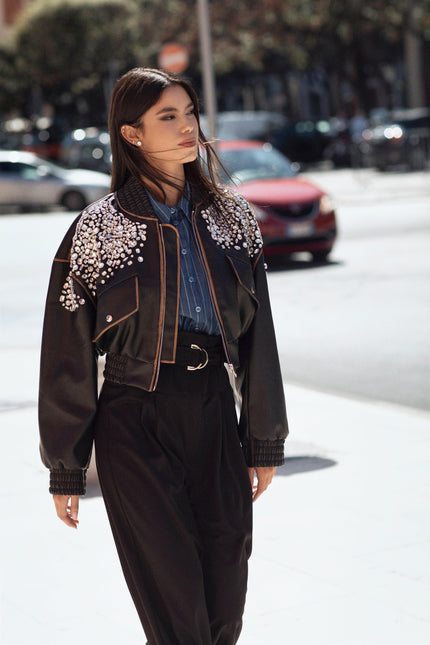 WIDE LEG CORSET PANTS