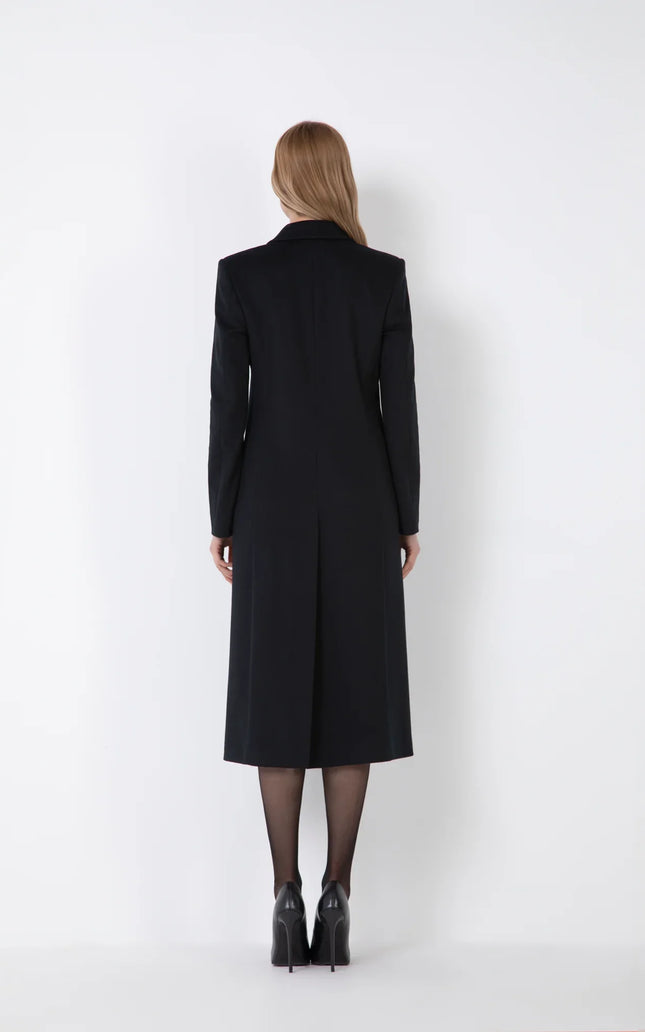 CAPPOTTO SFIANCATO CON BOTTONI IN MISTO CACHEMIRE
