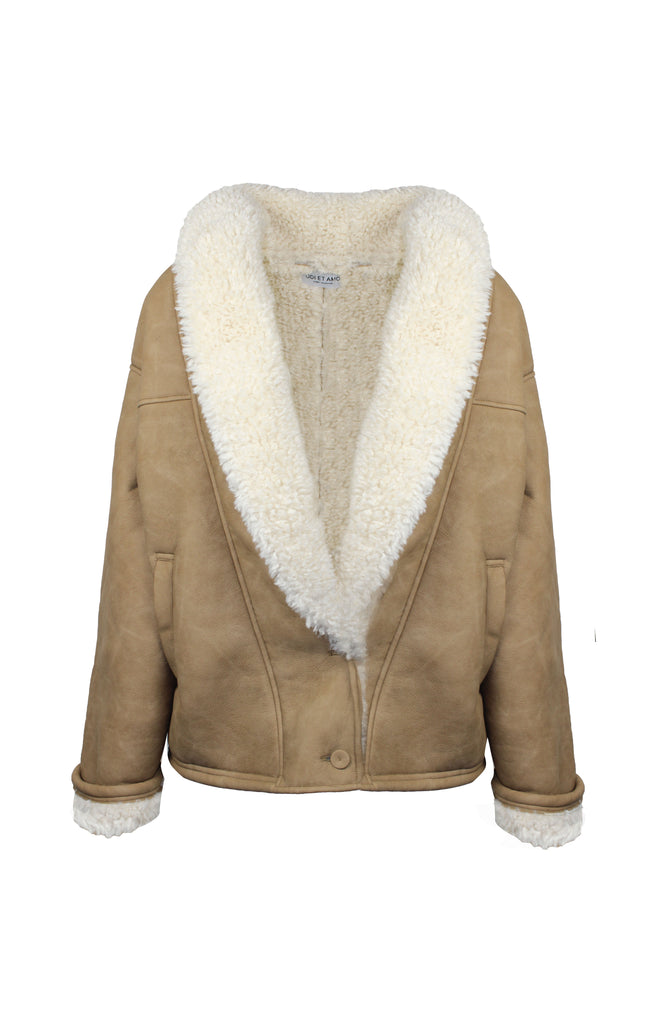ALT Text: Fodera in pelliccia sintetica style ECO-MONTONE SHEARLING IN ECOPELLE for women