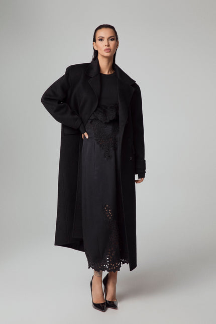 ALT Text: Inserti in pizzo con motivo a fiore style GONNA MIDI TUBINO INSERTI IN PIZZO for women