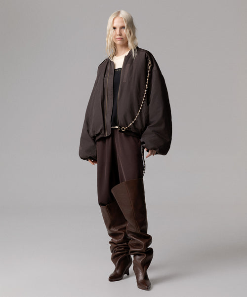 OVERSIZED BOMBER WITH BALLOON SLEEVES