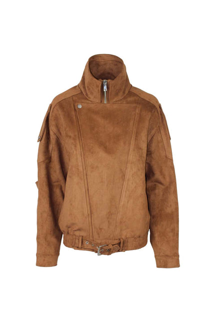 ALT Text: Morbida ecopelle scamosciata style GIACCA/BOMBER OVER IN ECOSUEDE for women