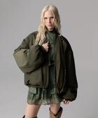 BOMBER OVERSIZE IN NYLON VERDE MILITARE