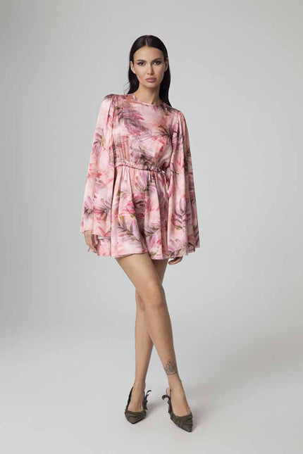 ALT Text: Women's ABITO STAMPATO MANICHE A CAMPANA AEOD0055