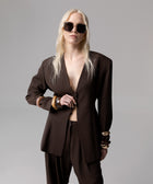 BLAZER GIADA IN CADY A CLESSIDRA CON SCOLLO A V