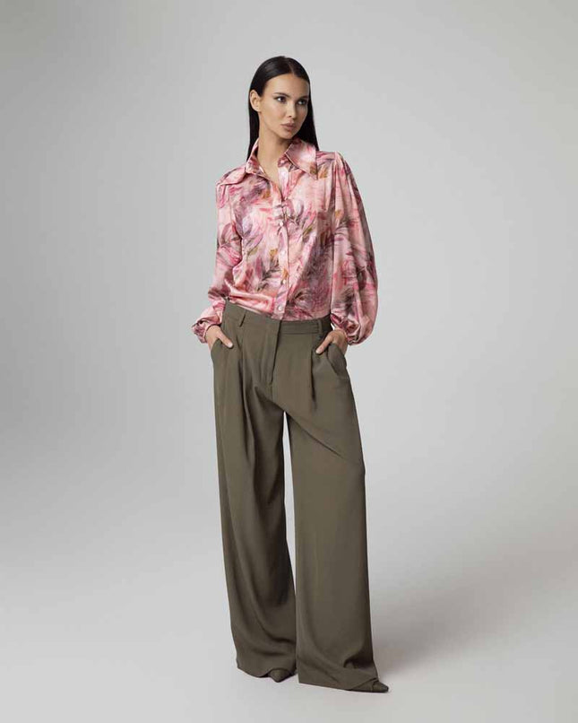ALT Text: Women's CAMICIA MANICA A PALLONCINO CON STRASS AEOD0053