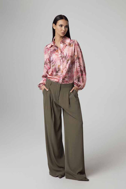 ALT Text: Women's CAMICIA MANICA A PALLONCINO CON STRASS AEOD0053