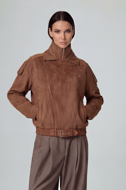 ALT Text: Women's GIACCA/BOMBER OVER IN ECOSUEDE AEOD0066